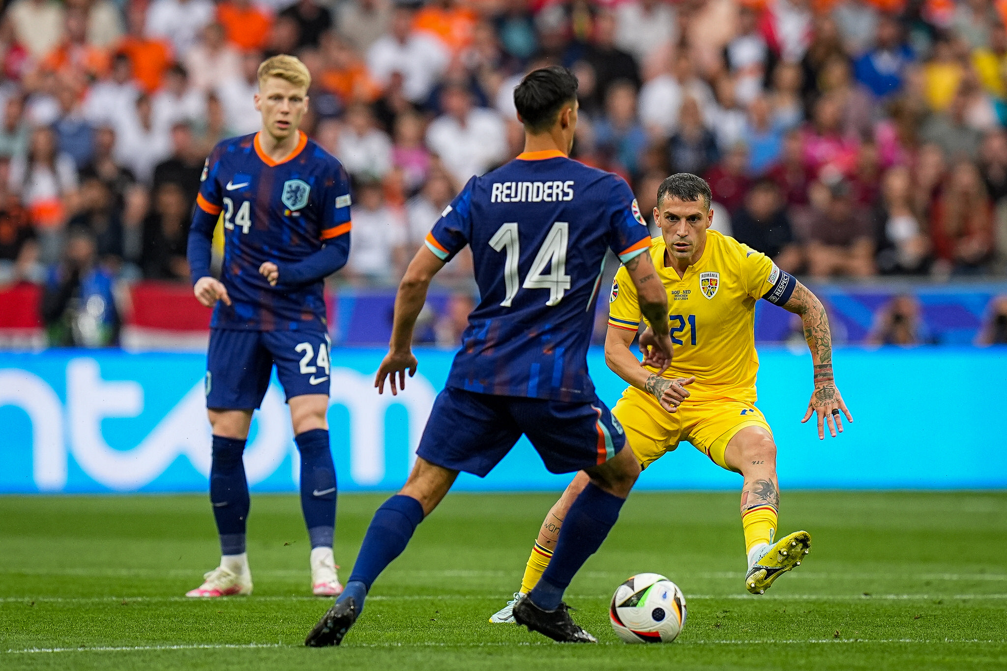 Faza de joc, Romania - Tarile de Jos 0-3, optimile EURO 2024 // © Marius Tudor