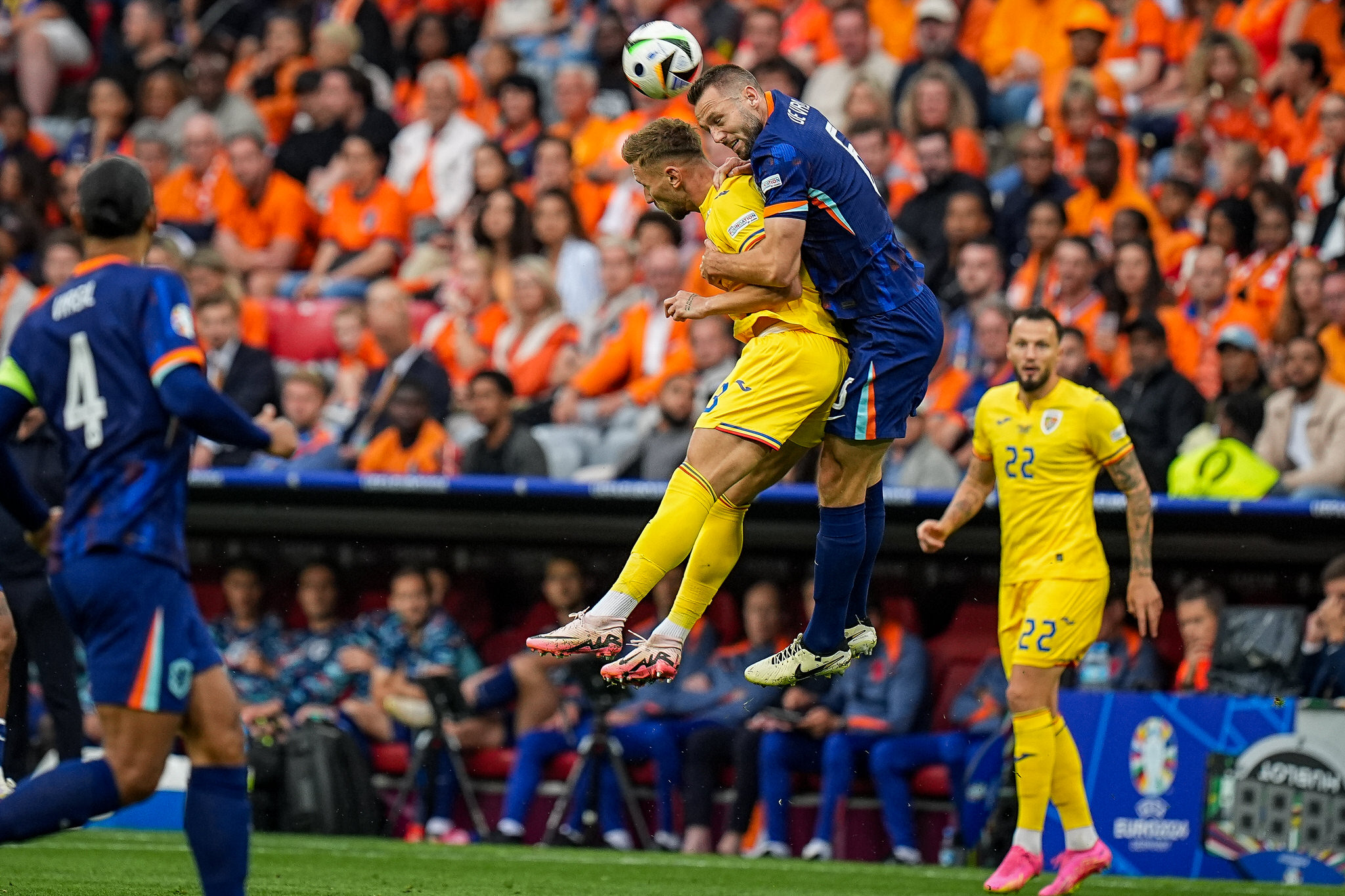 Faza de joc, Romania - Tarile de Jos 0-3, optimile EURO 2024 // © Marius Tudor