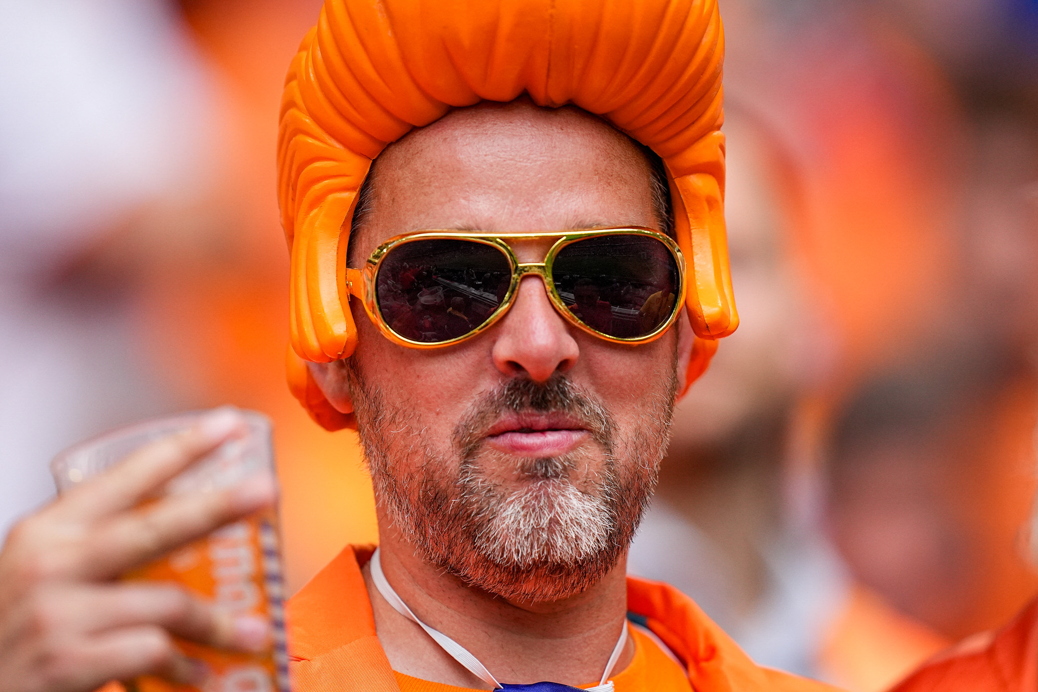 Suporteri ai nationalei Tarilor de Jos, Romania - Tarile de Jos 0-3, optimile EURO 2024 // © Marius Tudor