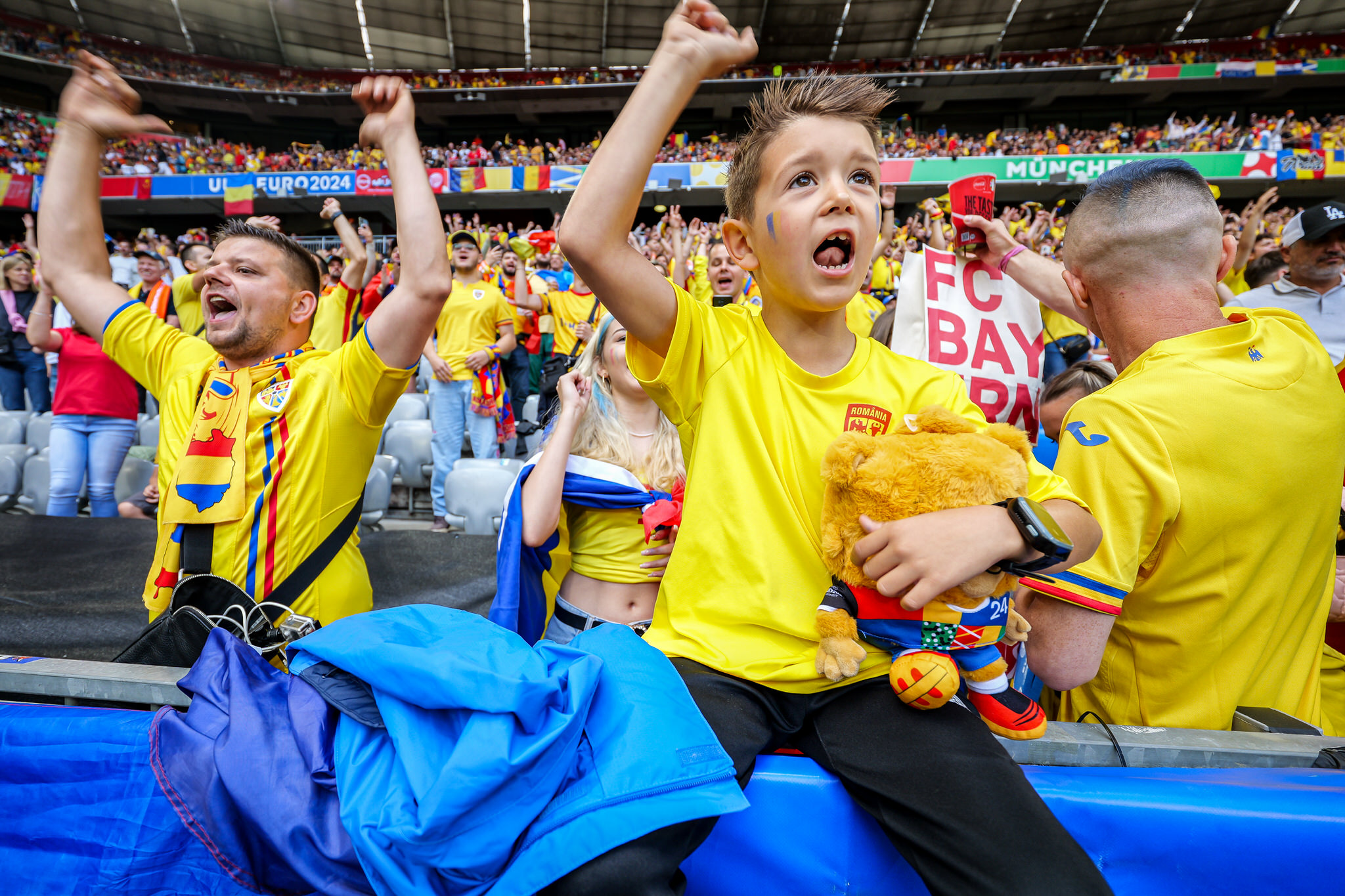 Suporteri ai nationalei Romaniei, Romania - Tarile de Jos 0-3, optimile EURO 2024 // © Marius Tudor