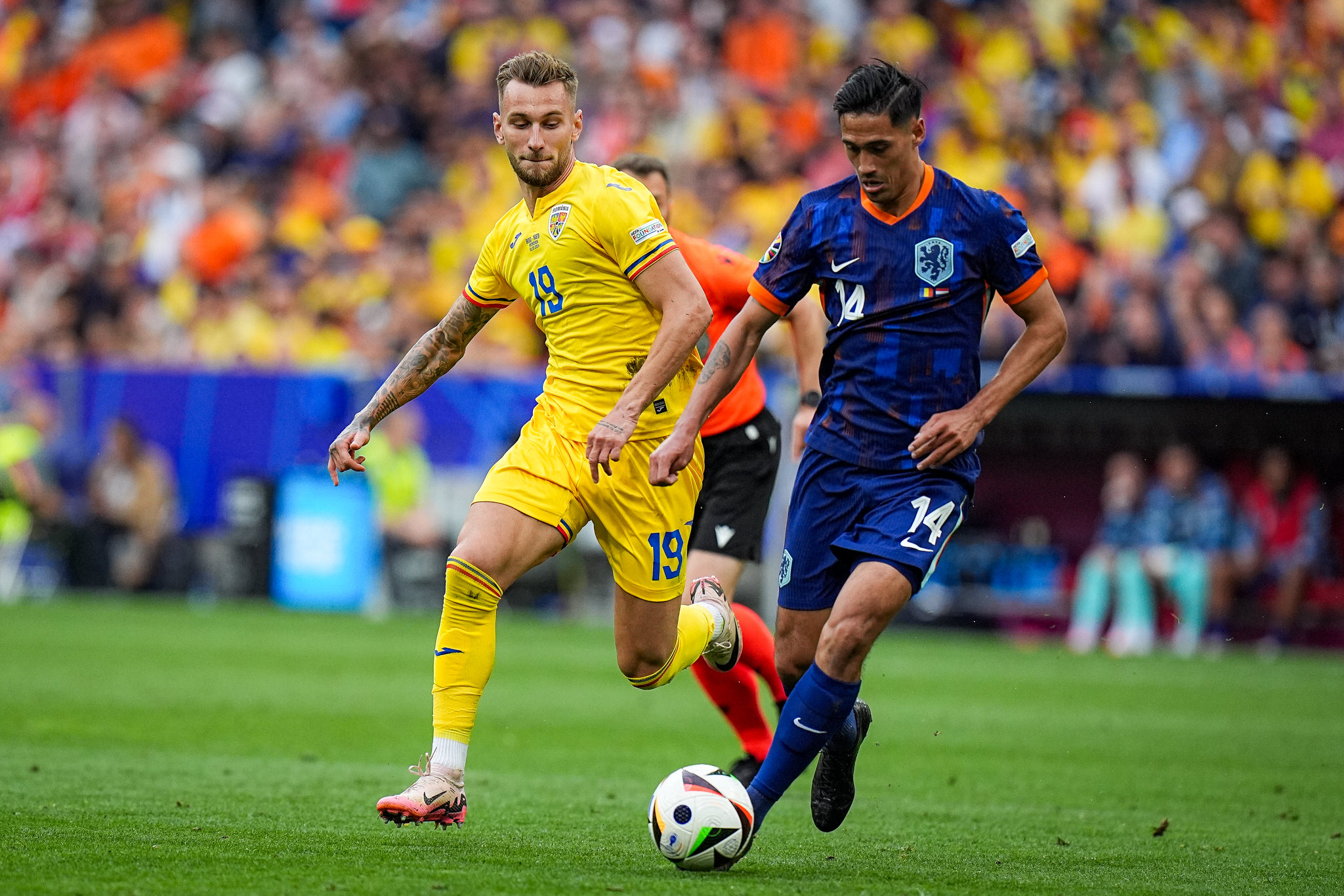 Faza de joc Romania - Tarile de Jos 0-3, optimile EURO 2024 // © Marius Tudor