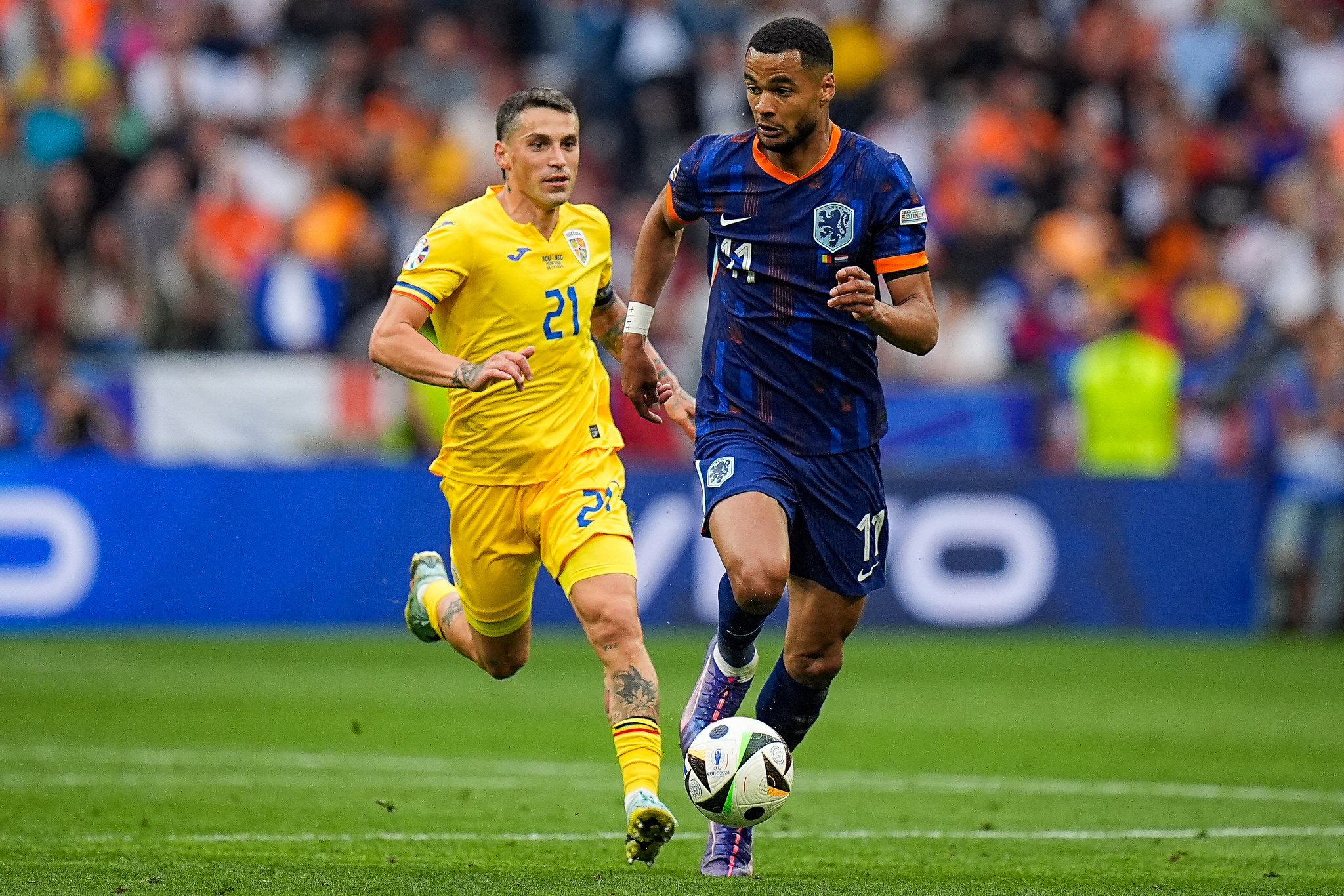 Faza de joc cu Cody Gakpo Romania - Tarile de Jos 0-3, optimile EURO 2024 // © Marius Tudor