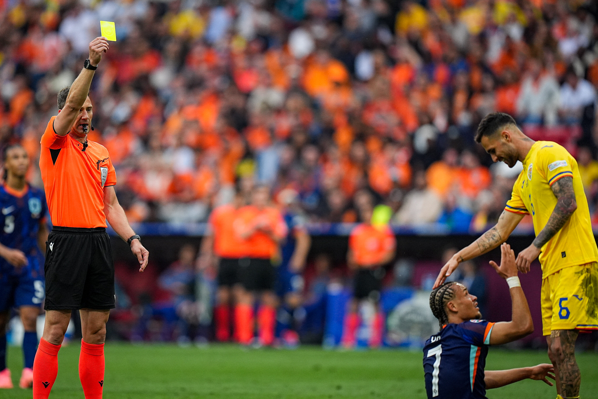 Faza de joc Romania - Tarile de Jos 0-3, optimile EURO 2024 // © Marius Tudor