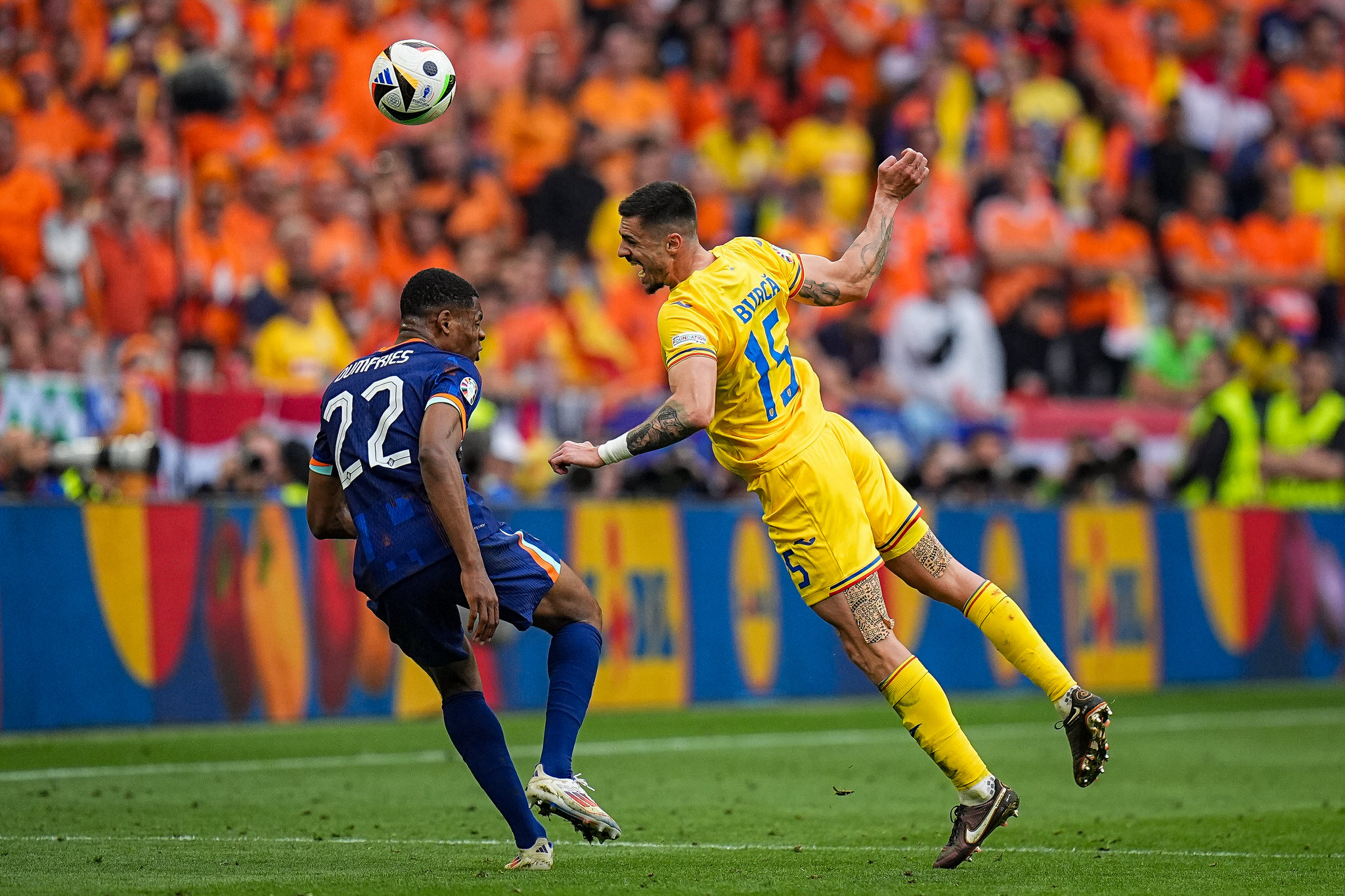 Faza de joc cu Andrei Burca Romania - Tarile de Jos 0-3, optimile EURO 2024 // © Marius Tudor