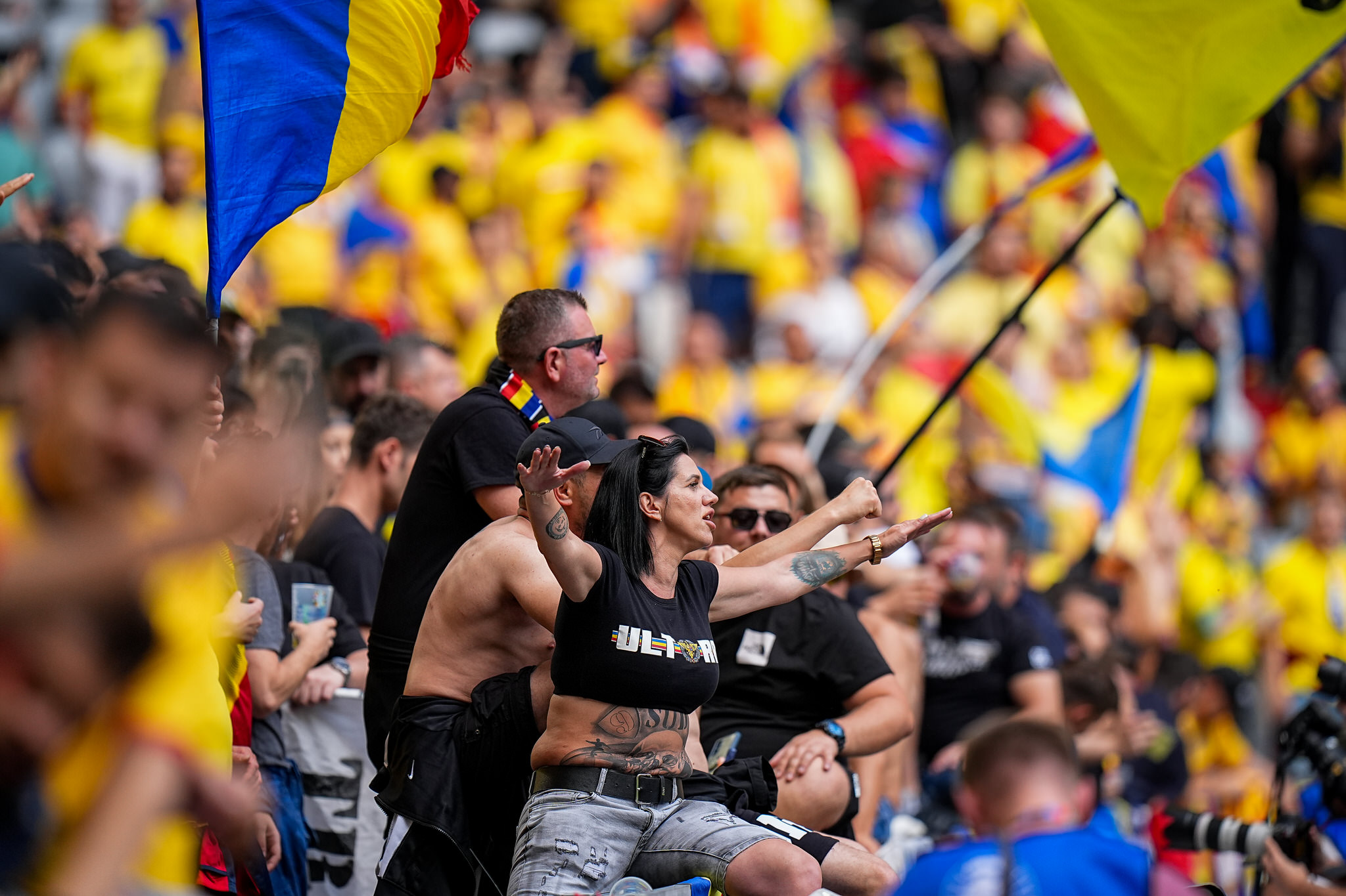 Suporteri ai nationalei Romaniei, Romania - Tarile de Jos 0-3, optimile EURO 2024 // © Marius Tudor