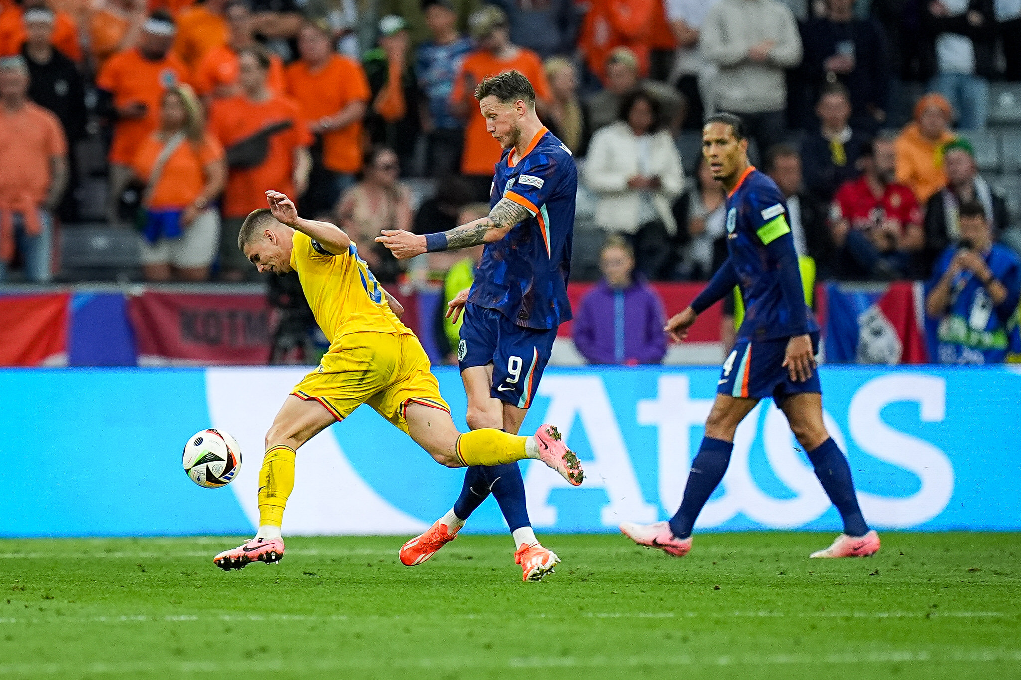 Faza de joc Romania - Tarile de Jos 0-3, optimile EURO 2024 // © Marius Tudor