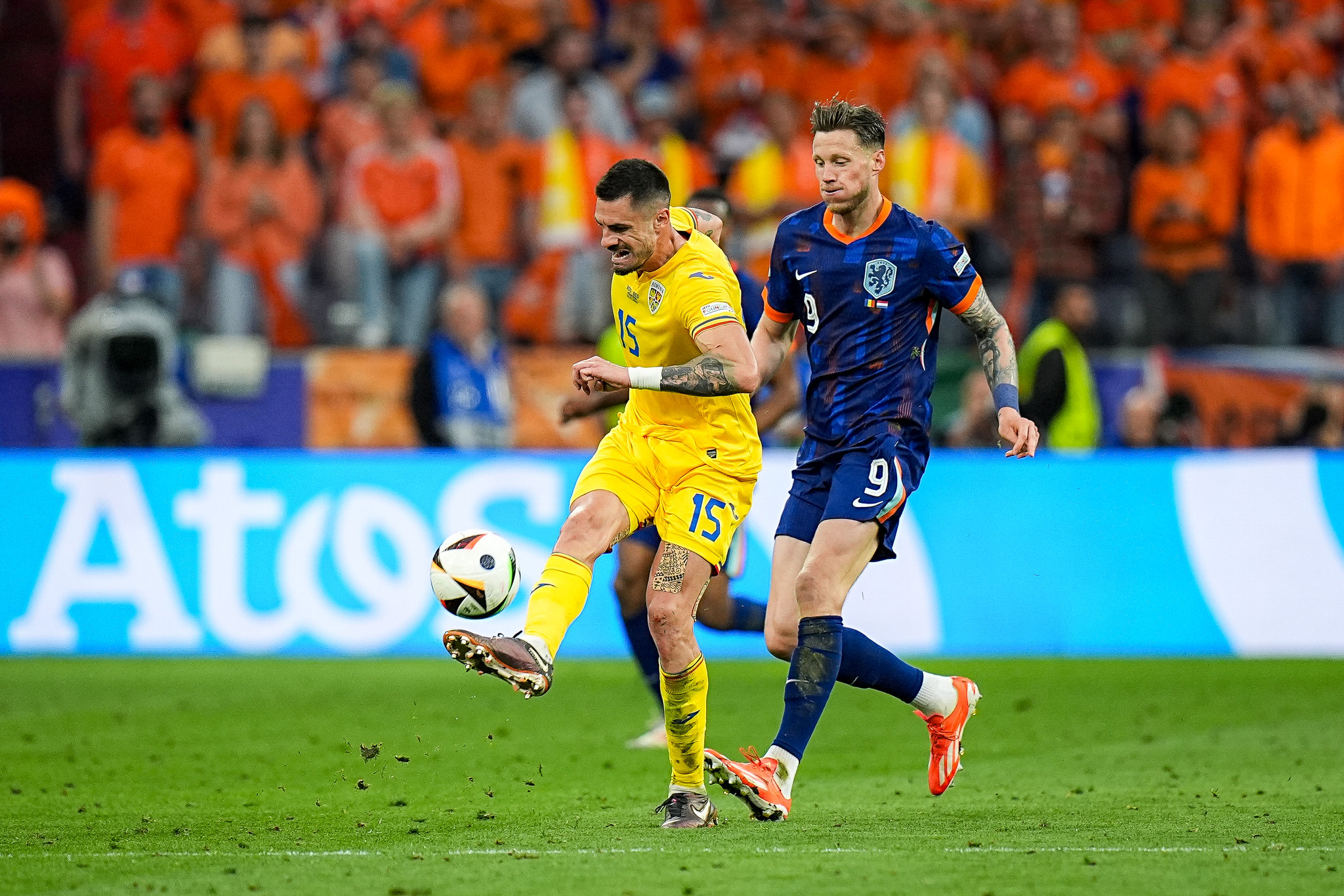 Faza de joc Romania - Tarile de Jos 0-3, optimile EURO 2024 // © Marius Tudor