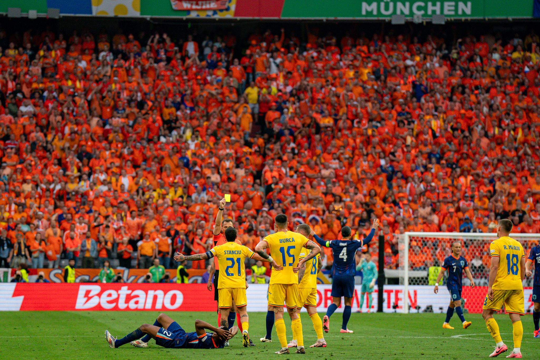 Faza de joc Romania - Tarile de Jos 0-3, optimile EURO 2024 // © Marius Tudor