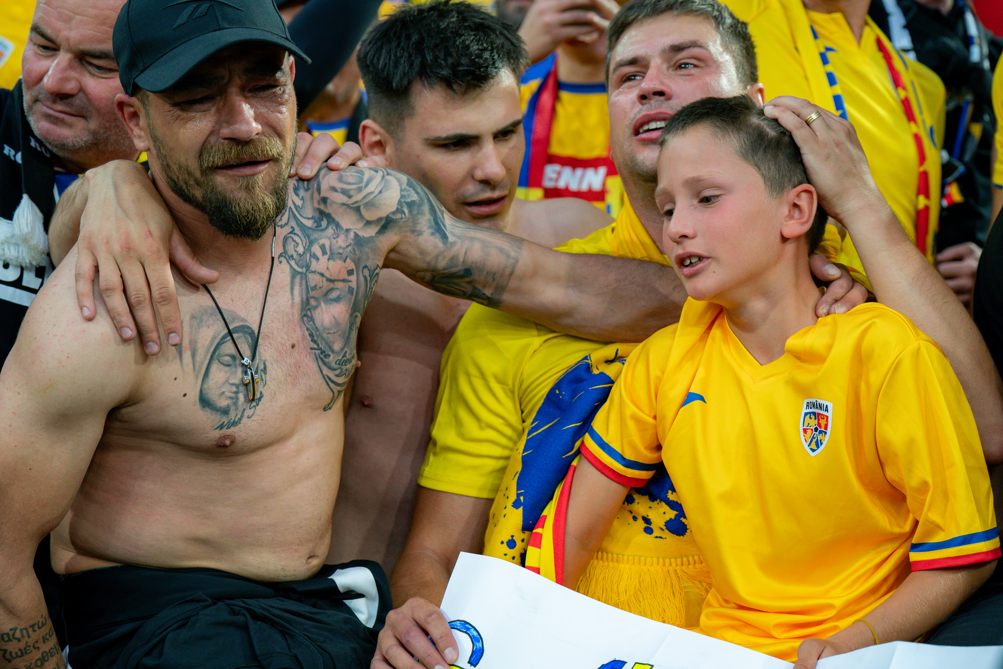 Suporteri ai nationalei Romaniei, Romania - Tarile de Jos 0-3, optimile EURO 2024 // © Marius Tudor